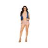 Eyelash Lace Bralette Garter Skirt Set Rose Quartz O/s