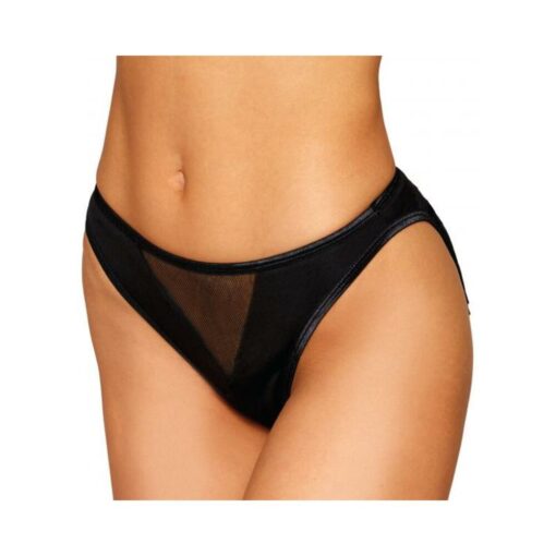Heart Back Panty W/ Fringe Black X-large - Image 2