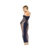 Bodystocking Gown W/ Opaque Front & Back Denim O/s