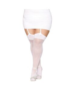 Alternative view of Sheer Thigh High Bride Sequin Back White Q/s