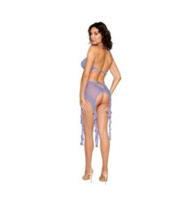 Alternative view of Ruffle Bralette & Garter Belt Set Lavender Haze O/s