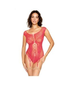 Seamless Butterfly Garter Teddy Watermelon O/s