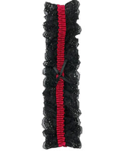 Lace Garter Black/Red O/S