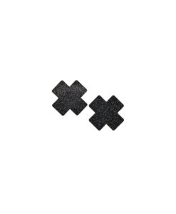 X Glitter Pasties Black O/S