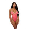 Lace Teddy Coral O/S
