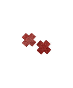 X Glitter Pasties Red O/S
