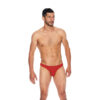 Men's Microfiber Open Back Underwear Red S/M