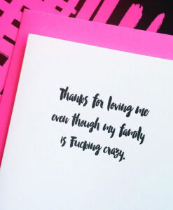 Thanks for Loving Me Family Crazy Card 6 pk.