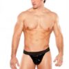 Zues wet look thong black o/s
