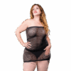 Naughty Girl Mesh Tube Dress Black Q/S