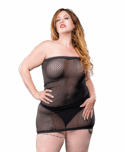 Naughty Girl Mesh Tube Dress Black Q/S