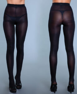 BeWicked Perfect Nylon Pantyhose-Black O/S