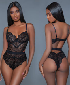 Bewicked Bettany Bodysuit-Black Large