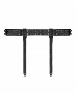 Ouch! Skulls & Bones Garter Belt With Skulls Black
