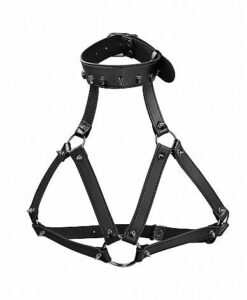Alternative view of Ouch! Skulls And Bones Harness With Skulls & Spikes Black