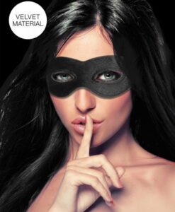 Velvet & Velcro Eye Mask Adjustable Black