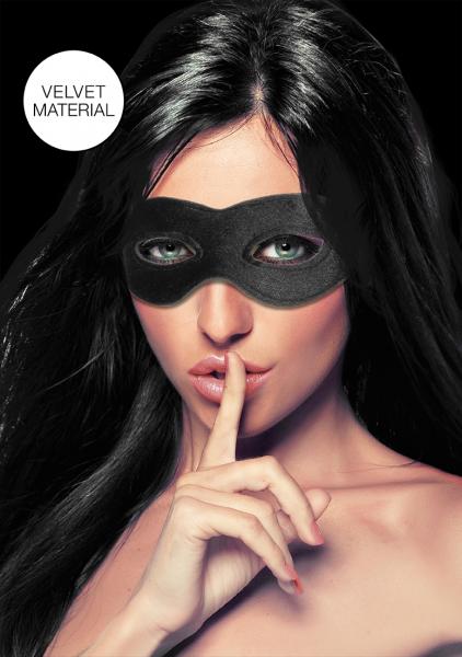 Velvet & Velcro Eye Mask Adjustable Black