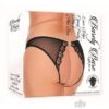 Barely B Lace Edge Open Panty Ps Blk