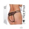 Barely B Dbl Strap Open Panty Blk