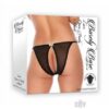 Barely B Lace Open Panty Black
