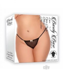 Barely B Lace Open Panty Ps Black