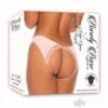 Barely B Lace Edge Open Panty Peach