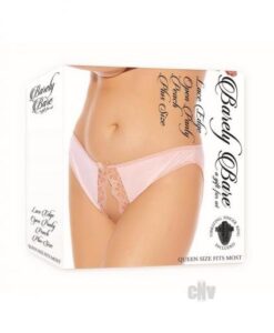 Barely B Lace Edge Open Panty Ps Peach