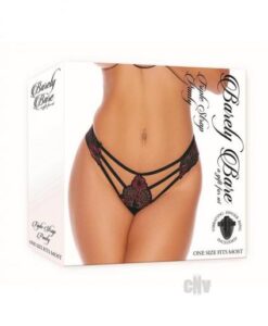 Barely B Triple Strap Panty Blk