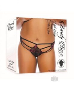 Barely B Triple Strap Panty Ps Blk