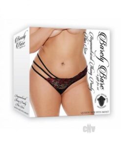 Barely B Asymmetrical Thong Panty Ps Blk