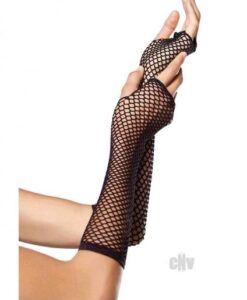 Triangle Net Fingerless Gloves Os Black