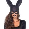 Glitter Masquerade Rabbit Mask 6bx Black
