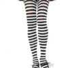 Striped Tights Plus Black/white