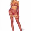 Rhinestone Garter/bikini 5pc Os Burg