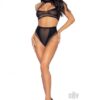 Keyhole Top High Bottom 2pc Os Black