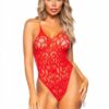 Seamless Scroll Strappy Back Os Red