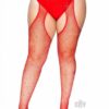 Crystalized Net Suspender Hose 1x/2x Red