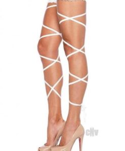 Garter Leg Wrap Set Os Wht