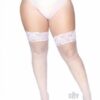 Spandex Thigh Stay Up Top 1x/2x White