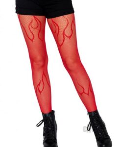 Flame Net Tights Os Red
