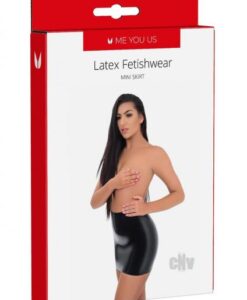 Myu Latex Mini Skirt Md Black