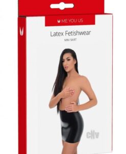 Myu Latex Mini Skirt Lg Black