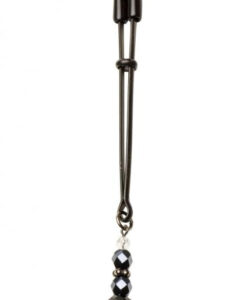 Beaded Clit Clamp With Tweezer Tip - Black