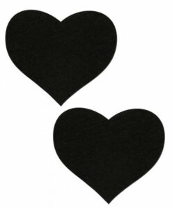Heart Sweety Hearts Black Pasties O/S