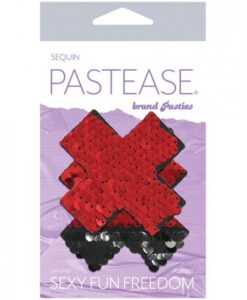 Alternative view of Pastease Color Changing Flip Sequins Cross Red Black O/S