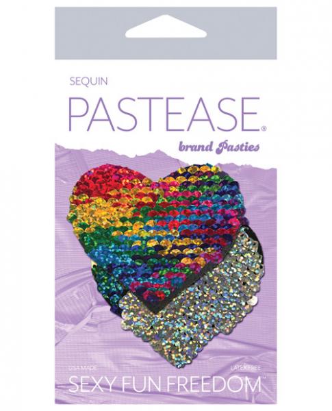 Pastease Color Changing Flip Sequins Heart Rainbow O/S - Image 2