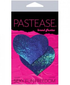 Alternative view of Pastease Blue Spectrum Liquid Heart Pasties O/S