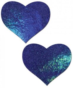 Pastease Blue Spectrum Liquid Heart Pasties O/S