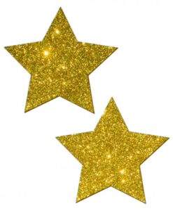 Gold Glitter Rock Star Pasties O/S