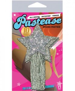 Alternative view of Pastease Silver Glitter Tassle Stars OS